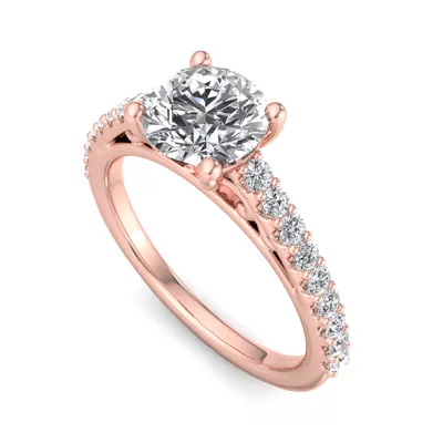 Kayla Pave Cathedral Engagement Ring