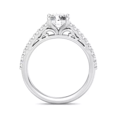 Kayla Pave Cathedral Engagement Ring