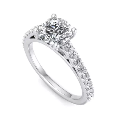 Kayla Pave Cathedral Engagement Ring