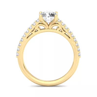 Kayla Pave Cathedral Engagement Ring