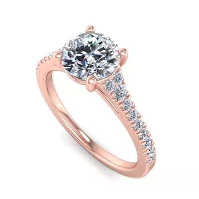 Camila Split Pave Cathedral Engagement Ring