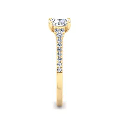 Camila Split Pave Cathedral Engagement Ring