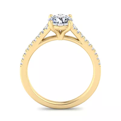 Camila Split Pave Cathedral Engagement Ring