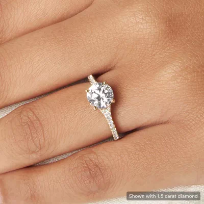 Camila Split Pave Cathedral Engagement Ring