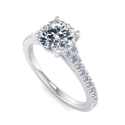 Camila Split Pave Cathedral Engagement Ring