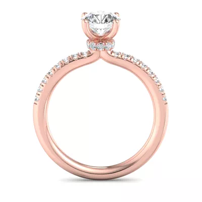 Charlotte Hidden Halo Engagement Ring