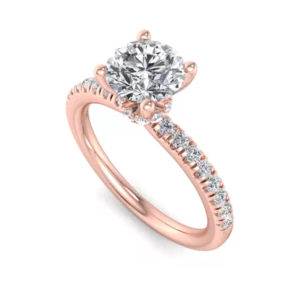 Charlotte Hidden Halo Engagement Ring