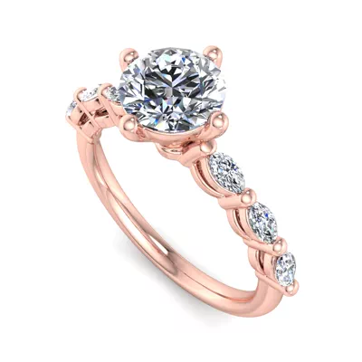 Aubrey Marquise Band Engagement Ring