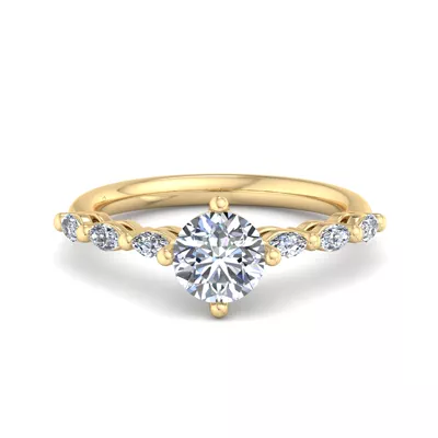 Aubrey Marquise Band Engagement Ring