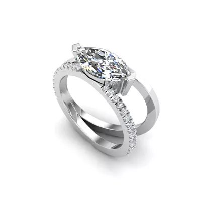 Hattie Split Band Engagement Ring