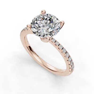 Emelia Pinched Pave Engagement Ring
