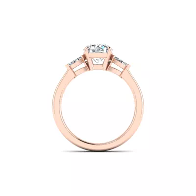 Dorothy Three-Stone Lab Marquise Engagement Ring