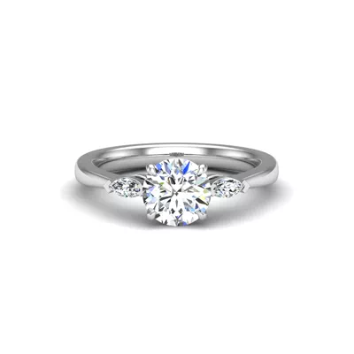 Dorothy Three-Stone Lab Marquise Engagement Ring