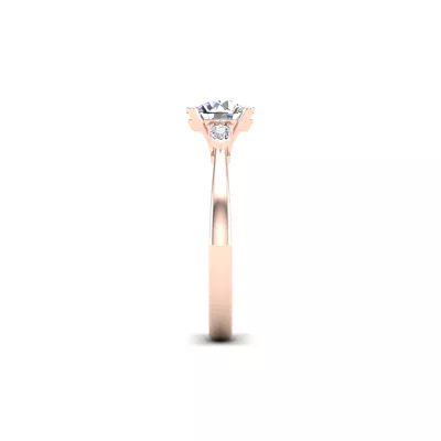 Mira Pear Lab Diamond Three-Stone Engagement Ring