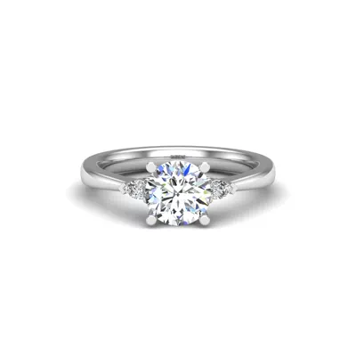 Mira Pear Lab Diamond Three-Stone Engagement Ring