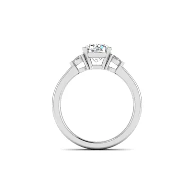 Mira Pear Lab Diamond Three-Stone Engagement Ring