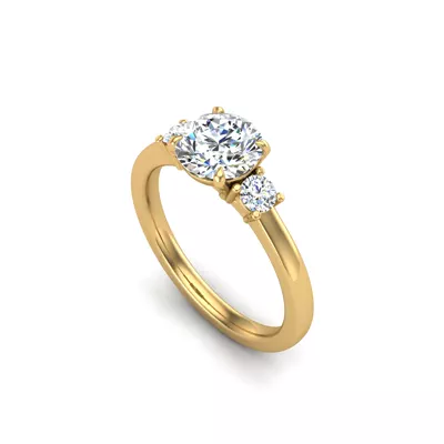 Oaklee 3 Stone Engagement Ring