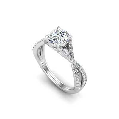 Averie Twist Shank Engagement Ring