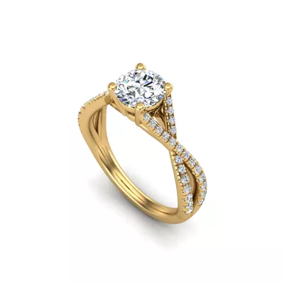 Averie Twist Shank Engagement Ring
