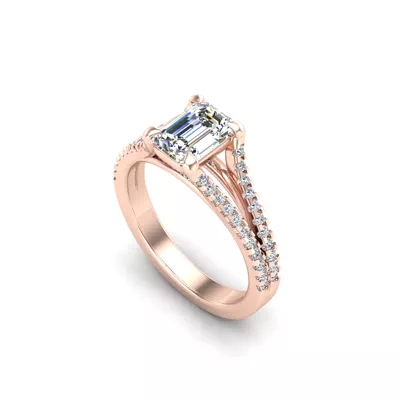 Edith Split Shank Engagement Ring