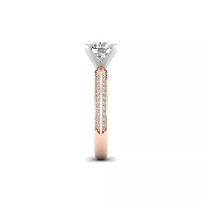 Raya Knife Edge Pave Engagement Ring