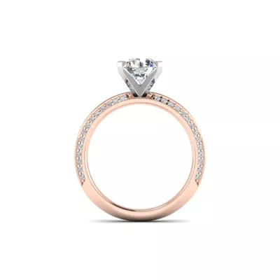 Raya Knife Edge Pave Engagement Ring