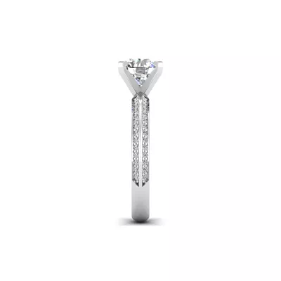 Raya Knife Edge Pave Engagement Ring