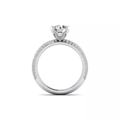 Raya Knife Edge Pave Engagement Ring