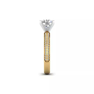 Raya Knife Edge Pave Engagement Ring