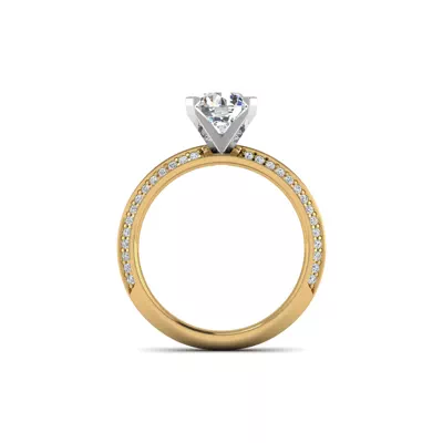 Raya Knife Edge Pave Engagement Ring