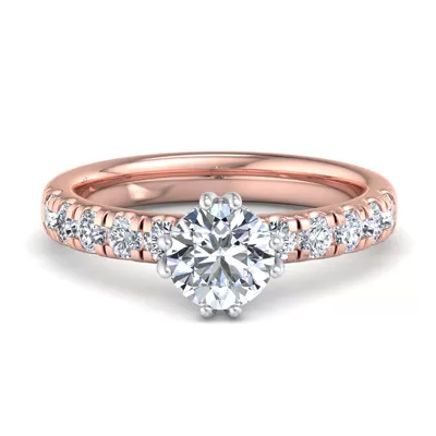 Antonella Double-Prong Hidden Halo Engagement Ring