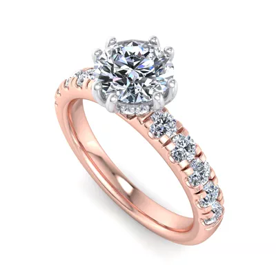 Antonella Double-Prong Hidden Halo Engagement Ring