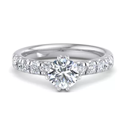 Antonella Double-Prong Hidden Halo Engagement Ring