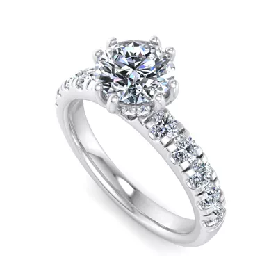 Antonella Double-Prong Hidden Halo Engagement Ring