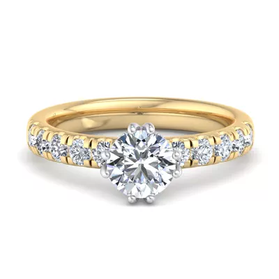 Antonella Double-Prong Hidden Halo Engagement Ring