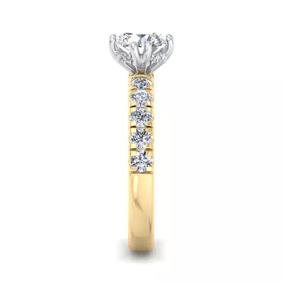 Antonella Double-Prong Hidden Halo Engagement Ring
