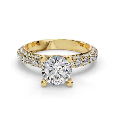 Skyler Rolled Pavé Engagement Ring