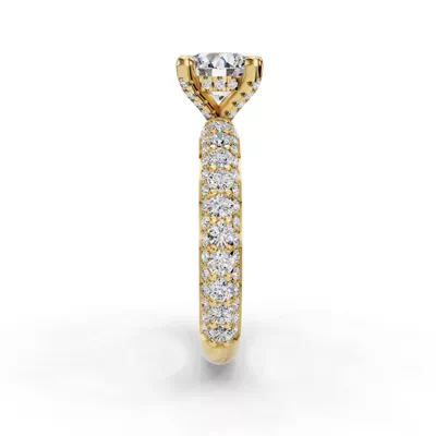 Skyler Rolled Pavé Engagement Ring