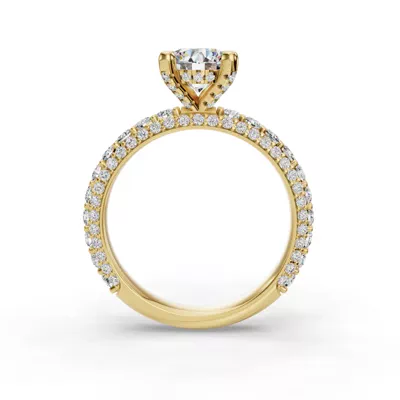 Skyler Rolled Pavé Engagement Ring