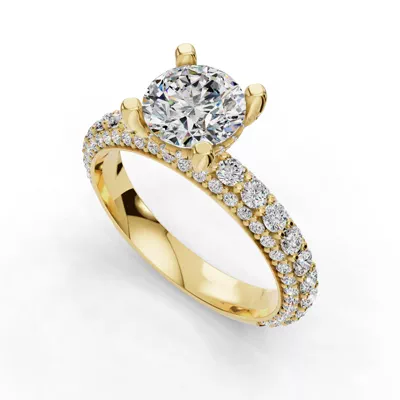 Skyler Rolled Pavé Engagement Ring