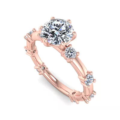 Alanna Spaced Diamond Engagement Ring