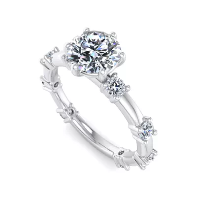 Alanna Spaced Diamond Engagement Ring