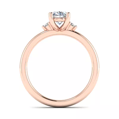 Cecilia Petite Three-Stone Engagement Ring