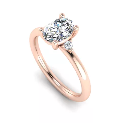 Cecilia Petite Three-Stone Engagement Ring