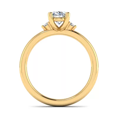 Cecilia Petite Three-Stone Engagement Ring