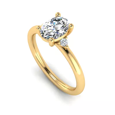 Cecilia Petite Three-Stone Engagement Ring