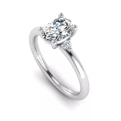 Cecilia Petite Three-Stone Engagement Ring