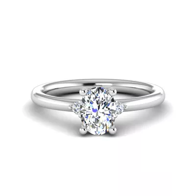 Cecilia Petite Three-Stone Engagement Ring