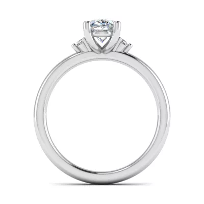 Cecilia Petite Three-Stone Engagement Ring