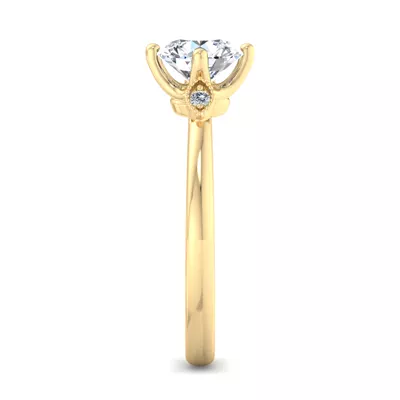 Jayleen U-Prong Three-Stone Engagement Ring